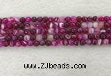 CAA2219 15.5 inches 6mm faceted round banded agate beads