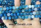 CAA2252 15.5 inches 10mm faceted round banded agate beads