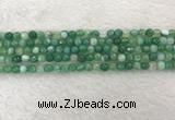 CAA2277 15.5 inches 4mm faceted round banded agate beads