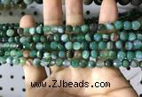 CAA2285 15.5 inches 4mm faceted round banded agate beads