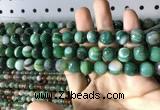CAA2287 15.5 inches 8mm faceted round banded agate beads