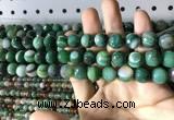 CAA2287 15.5 inches 8mm faceted round banded agate beads