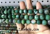 CAA2288 15.5 inches 10mm faceted round banded agate beads