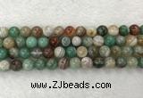 CAA2303 15.5 inches 10mm round banded agate gemstone beads