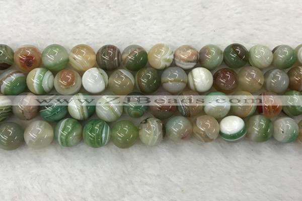 CAA2305 15.5 inches 14mm round banded agate gemstone beads