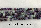 CAA2312 15.5 inches 6mm round banded agate gemstone beads