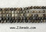 CAA2317 15.5 inches 8mm round banded agate gemstone beads