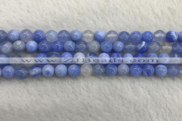 CAA2333 15.5 inches 8mm round banded agate gemstone beads