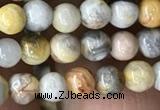 CAA2348 15.5 inches 4mm round crazy lace agate beads wholesale