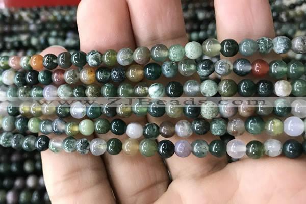 CAA2363 15.5 inches 4mm round Indian agate beads wholesale