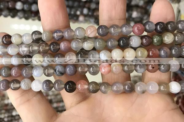 CAA2379 15.5 inches 6mm round Botswana agate beads wholesale
