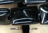 CAA2568 15.5 inches 13*18mm rectangle black agate beads wholesale