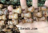 CAA2677 15.5 inches 15*23mm - 16*28mm vase-shaped tibetan agate dzi beads