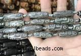 CAA2678 15.5 inches 9*29mm - 10*30mm rice tibetan agate dzi beads