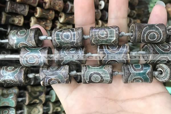 CAA2681 15.5 inches 12*18mm - 13*24mm bone tibetan agate dzi beads
