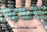 CAA2691 15.5 inches 12*30mm - 14*30mm rice tibetan agate dzi beads