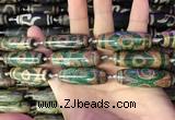 CAA2695 15.5 inches 14*38mm - 16*43mm rice tibetan agate dzi beads