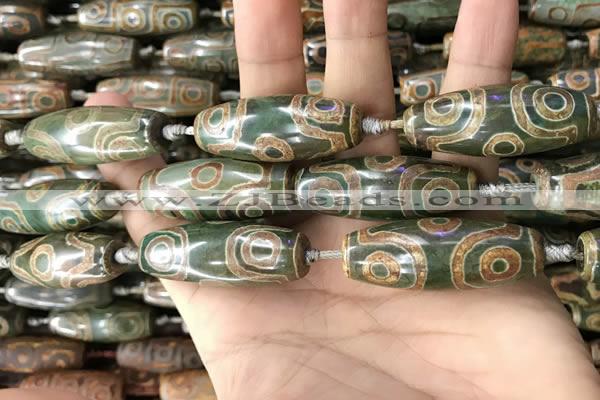 CAA2705 15.5 inches 14*38mm - 16*43mm rice tibetan agate dzi beads