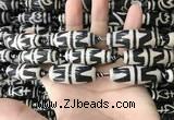 CAA2718 15.5 inches 14*38mm - 16*43mm rice tibetan agate dzi beads