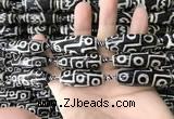 CAA2721 15.5 inches 14*38mm - 16*43mm rice tibetan agate dzi beads