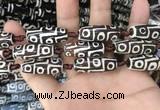 CAA2728 15.5 inches 10*28mm - 11*30mm rice tibetan agate dzi beads