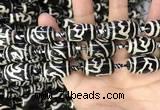 CAA2736 15.5 inches 14*21mm - 16*22mm drum tibetan agate dzi beads