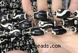 CAA2738 15.5 inches 14*21mm - 16*22mm drum tibetan agate dzi beads