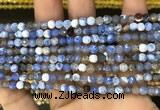 CAA2806 15 inches 4mm faceted round fire crackle agate beads wholesale