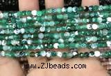 CAA2812 15 inches 4mm faceted round fire crackle agate beads wholesale