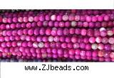 CAA2884 15 inches 6mm faceted round fire crackle agate beads wholesale