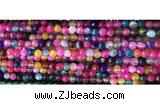 CAA2887 15 inches 6mm faceted round fire crackle agate beads wholesale
