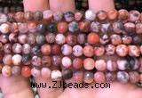 CAA2897 15 inches 6mm faceted round fire crackle agate beads wholesale