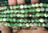 CAA2922 15 inches 6mm faceted round fire crackle agate beads wholesale