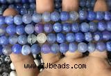 CAA2980 15 inches 8mm faceted round fire crackle agate beads wholesale