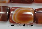 CAA300 15.5 inches 23*30mm rectangle red line agate gemstone beads