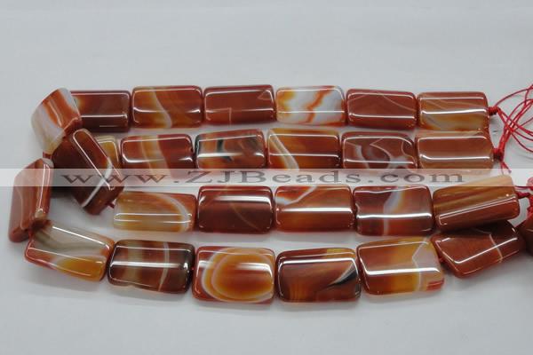 CAA300 15.5 inches 23*30mm rectangle red line agate gemstone beads