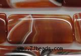 CAA301 15.5 inches 25*50mm rectangle red line agate gemstone beads