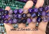 CAA3041 15 inches 10mm faceted round fire crackle agate beads wholesale