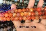 CAA3042 15 inches 10mm faceted round fire crackle agate beads wholesale