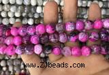 CAA3060 15 inches 10mm faceted round fire crackle agate beads wholesale