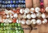 CAA3073 15 inches 10mm faceted round fire crackle agate beads wholesale