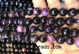 CAA3096 15 inches 10mm faceted round fire crackle agate beads wholesale