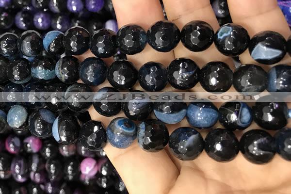 CAA3097 15 inches 10mm faceted round fire crackle agate beads wholesale
