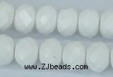 CAA31 15.5 inches 10*14mm rondelle white agate gemstone beads