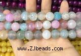 CAA3139 15 inches 12mm faceted round fire crackle agate beads wholesale