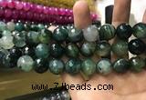 CAA3193 15 inches 14mm faceted round fire crackle agate beads wholesale