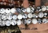 CAA3231 15 inches 16mm faceted round fire crackle agate beads wholesale