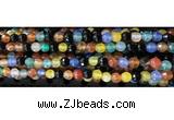 CAA3296 15 inches 6mm faceted round agate beads wholesale