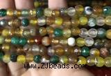 CAA3308 15 inches 6mm faceted round agate beads wholesale