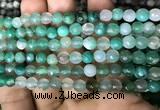 CAA3309 15 inches 6mm faceted round agate beads wholesale